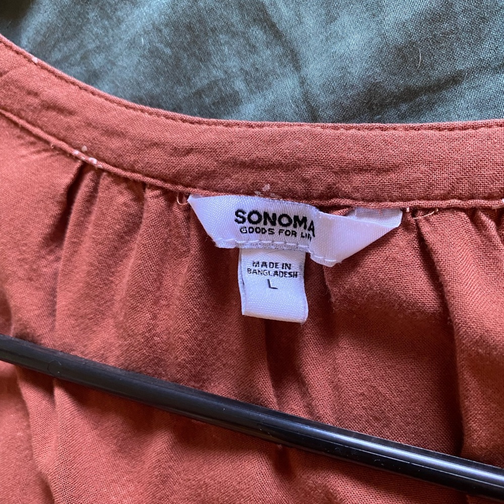 Brick orange Sonoma blouse